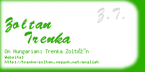 zoltan trenka business card